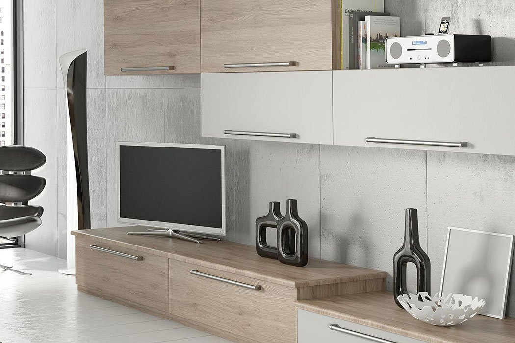 Galaxy-modern-slab-floating-units-and-low-level-drawers-in-Legno-White-&-Terra