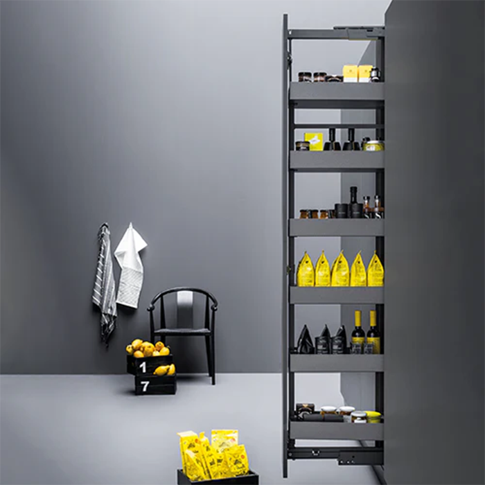 Vibo Lamina Anthracite pull out larder