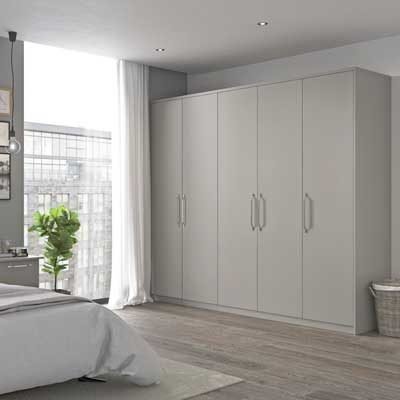 Tribeca fitted wardrobes in Pebble