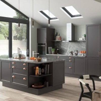 Woking Shaker Style kitchen Cabinets in Serica Graphite done 2 (2)